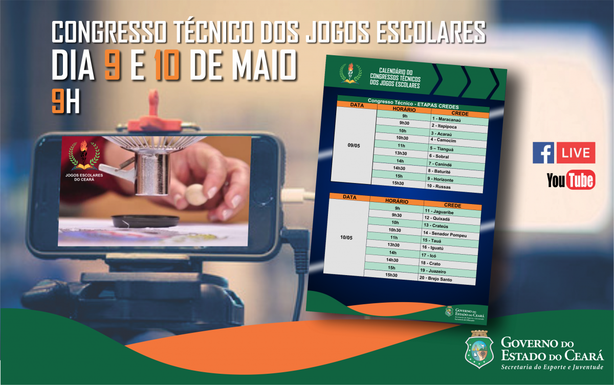 CALENDÁRIO DE JOGOS 2 E 3 ABRIL