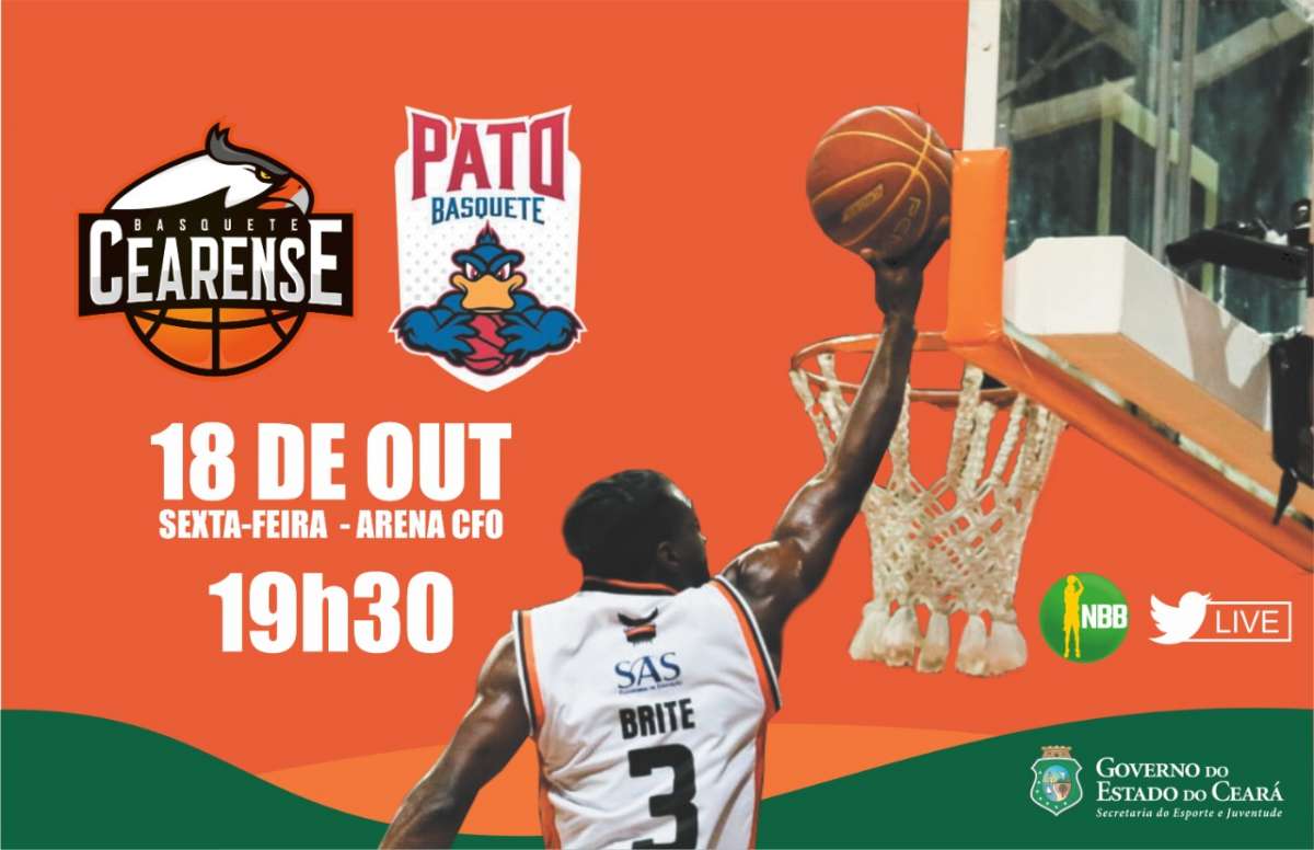 CFO recebe jogo entre Basquete Cearense e Pato Basquete pelo NBB 2019/2020  - Secretaria do Esporte