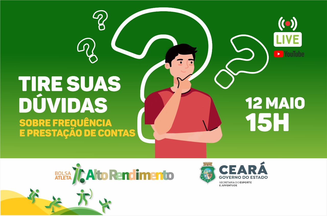 Sejuv realiza live tira dúvidas sobre prestação de contas do Projeto Bolsa Atleta Alto Rendimento, nesta quinta-feira (12)