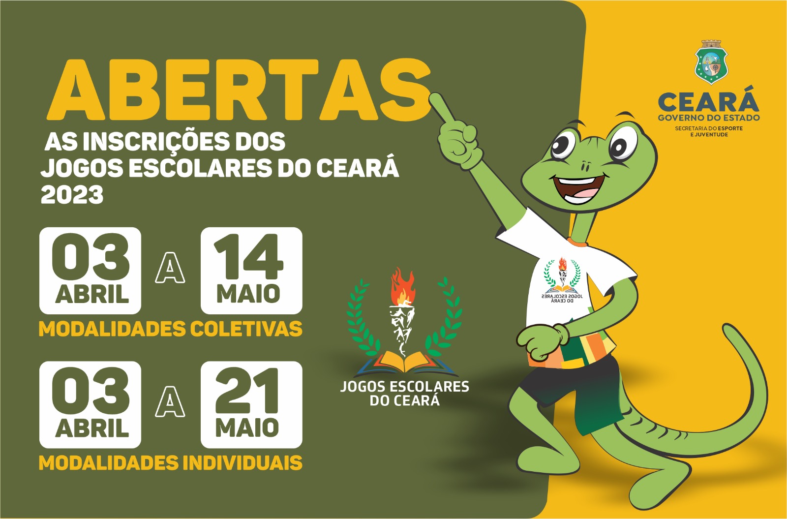 Abertas as inscrições para os Jogos Escolares do Ceará 2023 - Secretaria do  Esporte