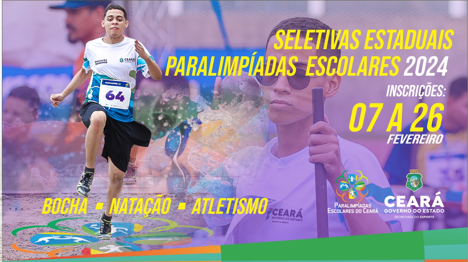 Abertas as inscrições para a seletiva das Paralimpíadas Escolares 2024