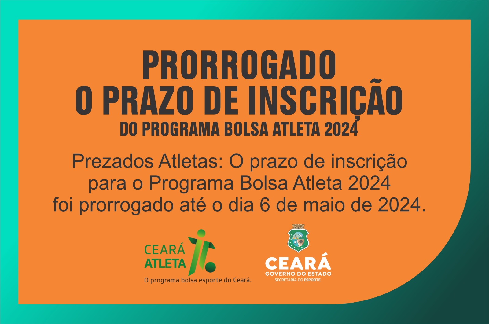 Sesporte prorroga inscrições para as 6 mil bolsas do Programa Ceará Atleta 2024
